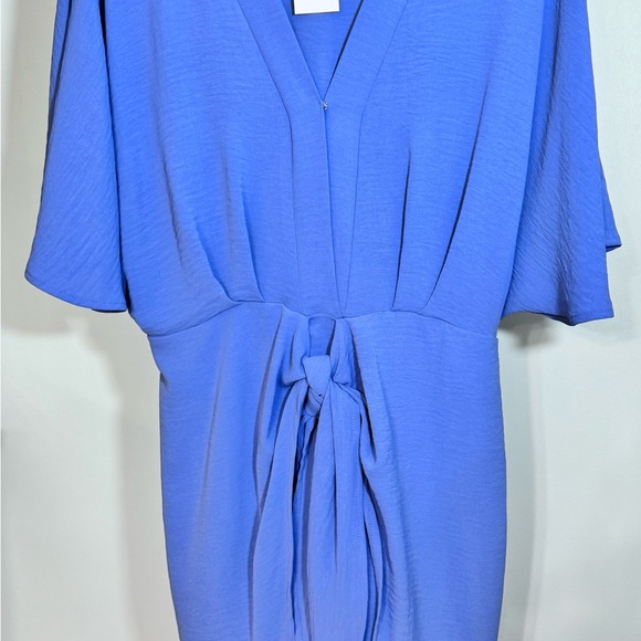Gilli Dresses & Skirts - Gilli Blue Tie Waist Flutter Sleeve Dress Large NWT Flowy Summer Casual